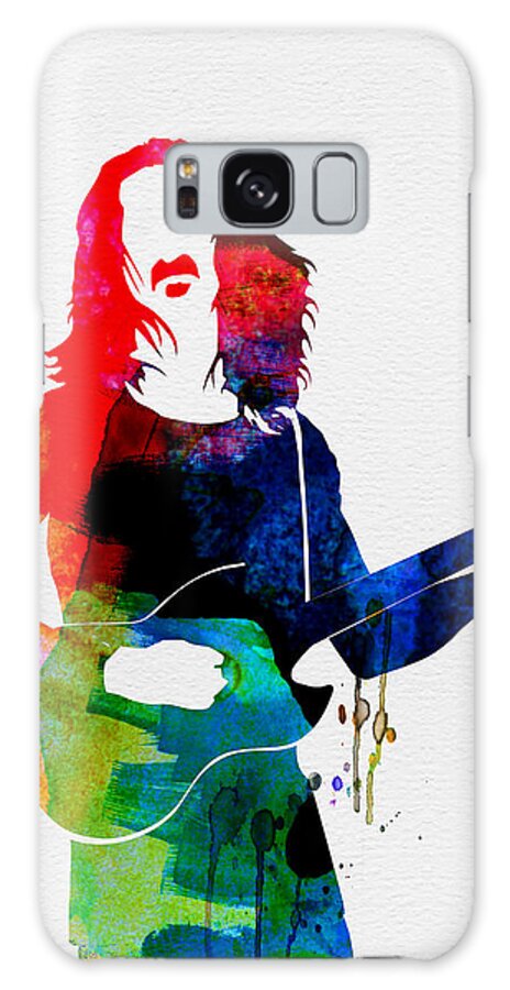 Frank Zappa Galaxy Case featuring the painting Frank Watercolor by Naxart Studio