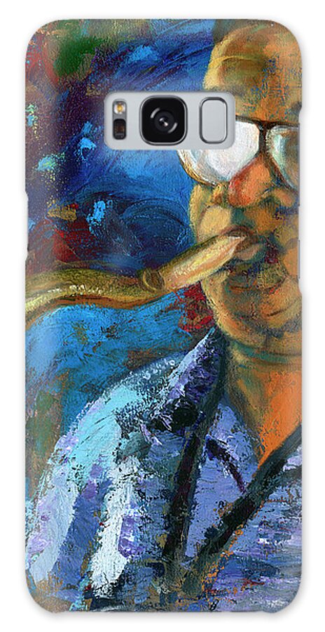 Portrait Galaxy S8 Case featuring the painting Frankie Scott-Extempore by Marlene Book