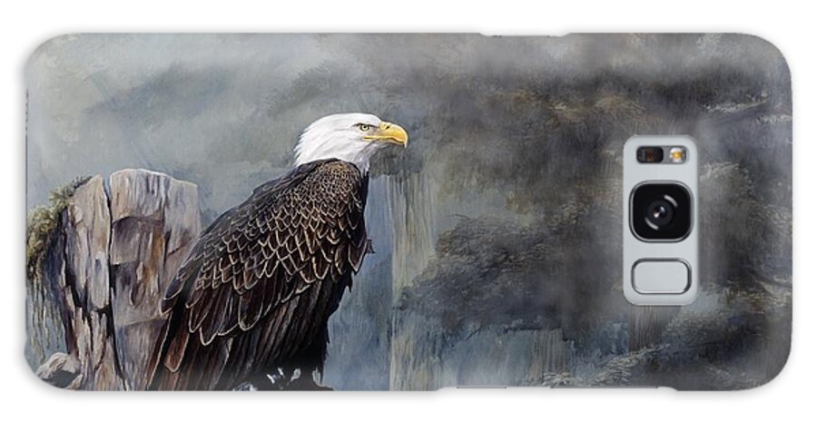 Eagle Art Galaxy Case featuring the painting Freedom Haze by Steve Goad