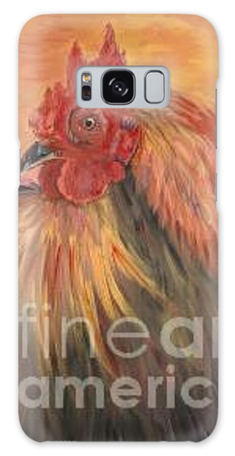 Rooster Galaxy Case featuring the painting French Country Rooster by Nadine Rippelmeyer