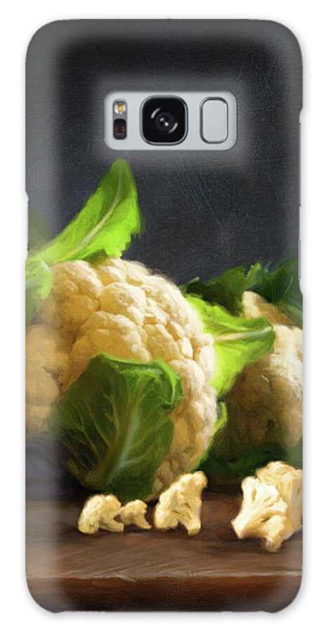 Cauliflower Galaxy Case featuring the painting Fresh Cauliflower by Robert Papp