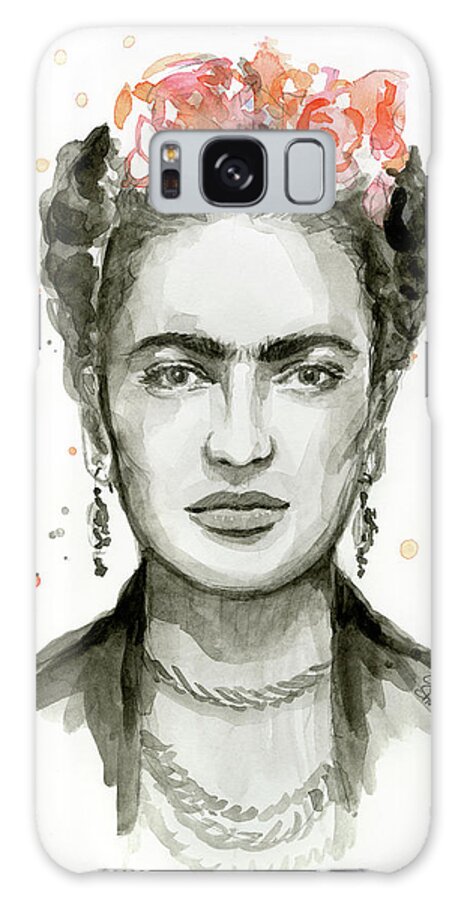 Frida Kahlo Galaxy Case featuring the painting Frida Kahlo Portrait by Olga Shvartsur