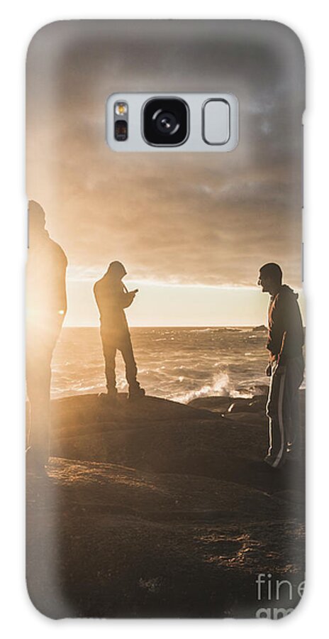 Australian Galaxy Case featuring the photograph Friends on sunset by Jorgo Photography