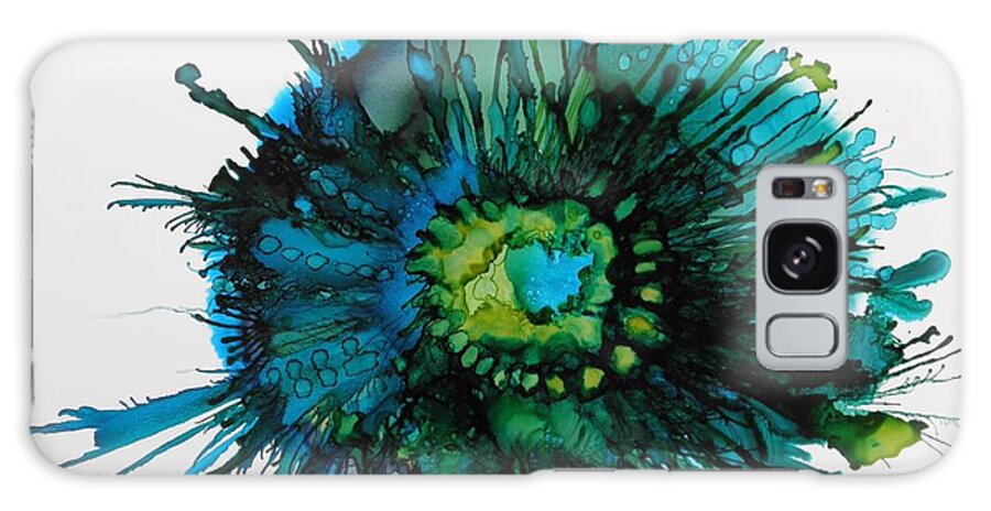 Alcohol Ink Galaxy Case featuring the painting Fringe by Beth Kluth