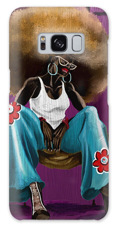 Afro Galaxy Case featuring the digital art FRO by Terri Meredith