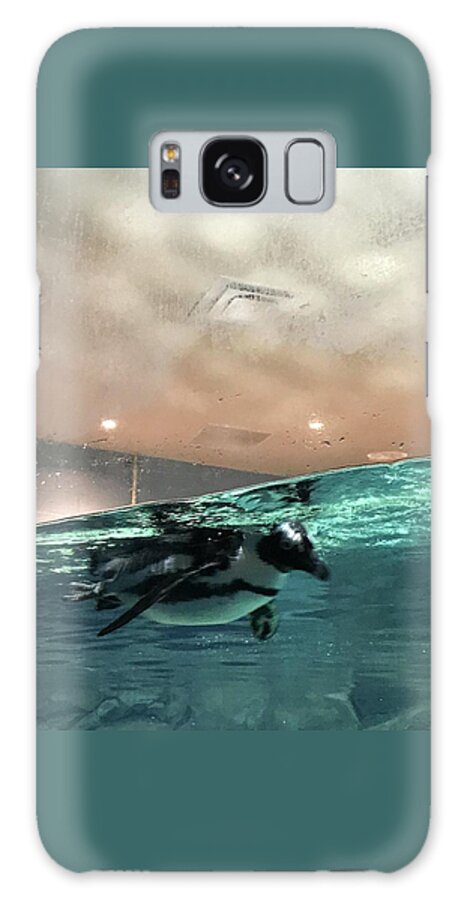 Penguin Galaxy Case featuring the photograph Frolicking Penguin by Louise Mingua