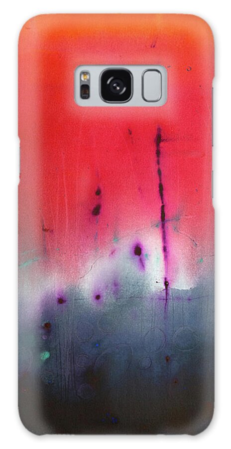 Red Galaxy Case featuring the painting From Cold to Hot by Petra Rau