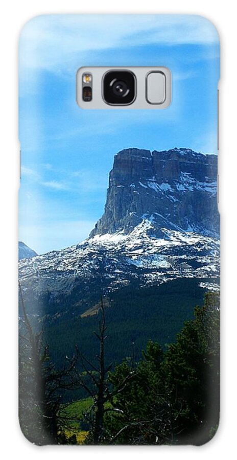 Chief Mountain Galaxy Case featuring the photograph Frosty Chief Mountain by Tracey Vivar