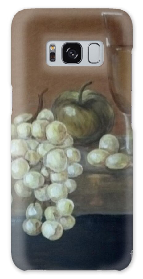 Grapes Galaxy Case featuring the painting Fruit and Wine by Saundra Johnson