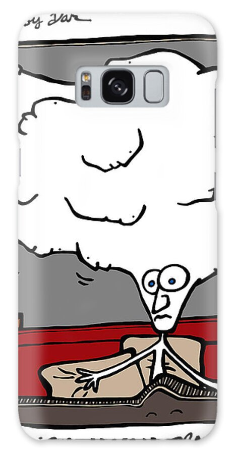 Face Up Galaxy Case featuring the drawing When Ideas Have No Place To Go by Dar Freeland