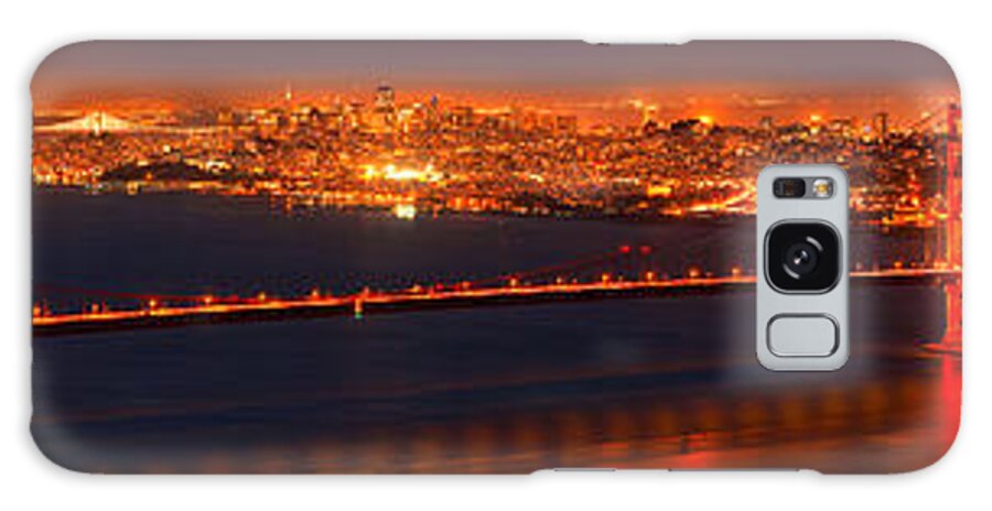 Golden Gate Bridge Galaxy Case featuring the photograph Full Moon Over The Golden Gate Bridge by Adam Jewell