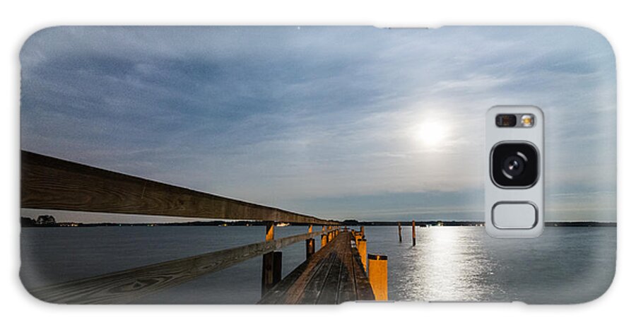 Maryland Galaxy S8 Case featuring the photograph Full Moon Pier by Kristopher Schoenleber