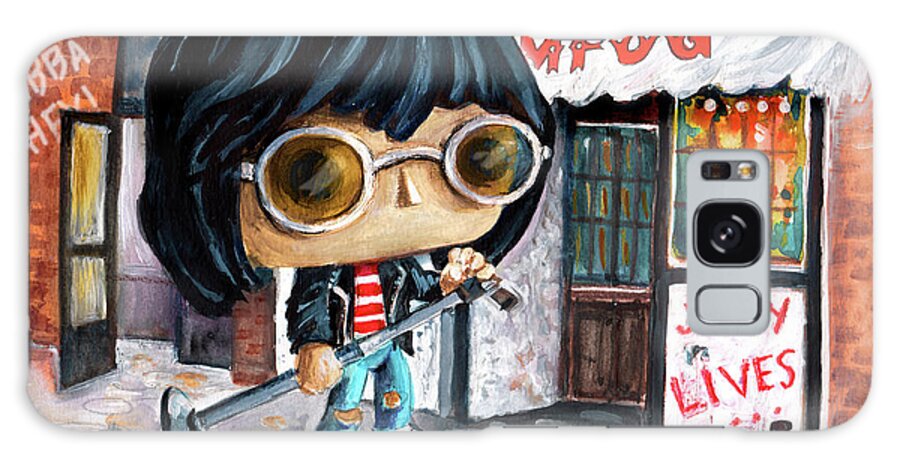 Funko Galaxy Case featuring the painting Funko Joey Ramone At CBGB by Miki De Goodaboom