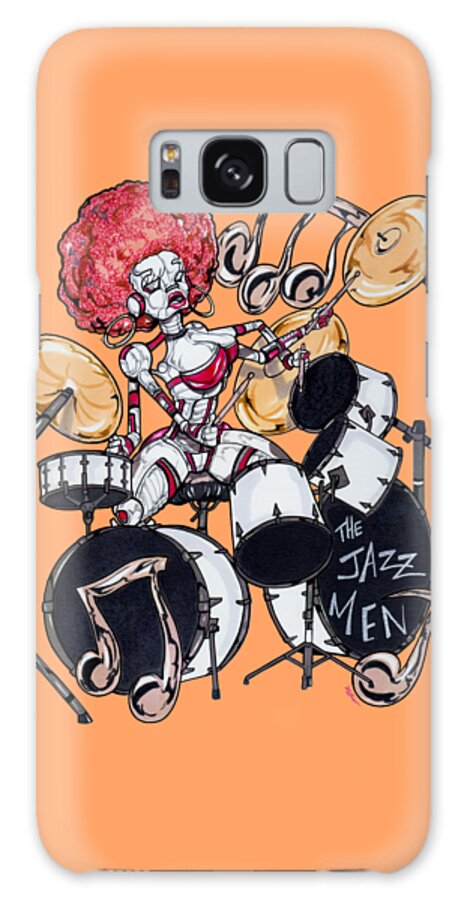 Motion Original Galaxy Case featuring the mixed media Funky Drummer by Demitrius Motion Bullock