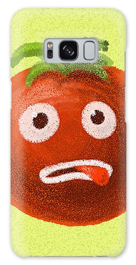  Tomato Galaxy Case featuring the digital art Funny Tomato by Boriana Giormova