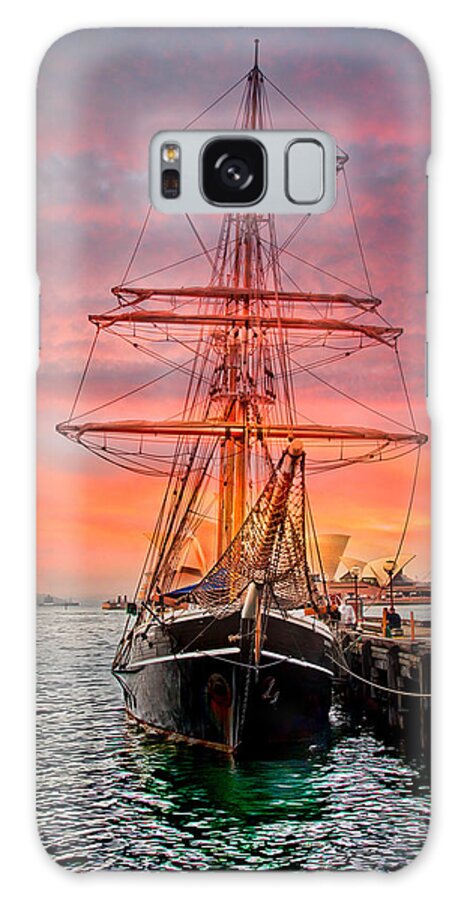 Tall Ship Galaxy Case featuring the digital art Galleano's Quest by Az Jackson