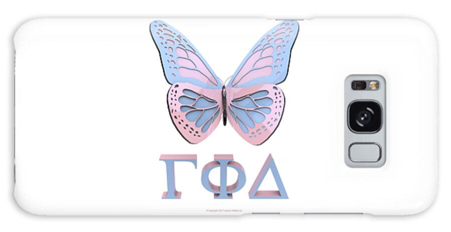 Gamma Phi Delta Galaxy Case featuring the digital art Gamma Butterfly Wings 3D by William Ladson