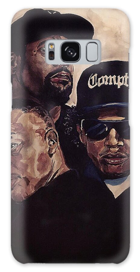 Portrait Galaxy S8 Case featuring the painting Gangsta Trinity by Joel Tesch