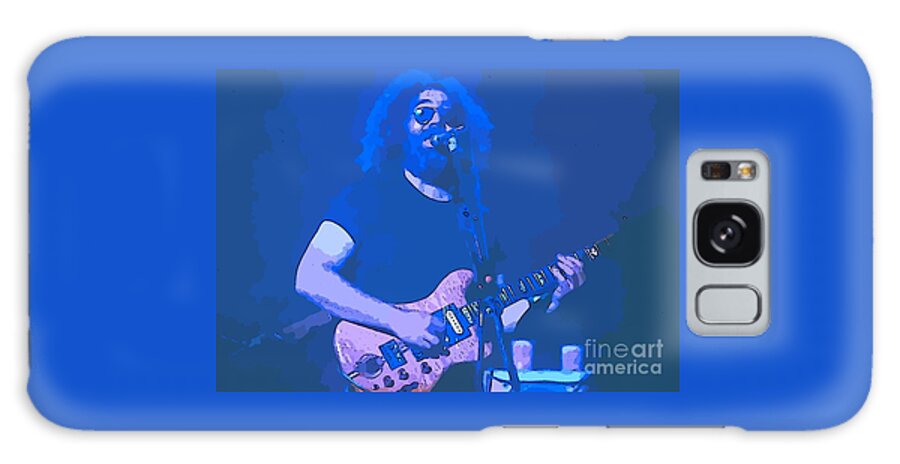 Jerry Garcia Galaxy Case featuring the digital art Garcia in a Purple Haze by John Malone