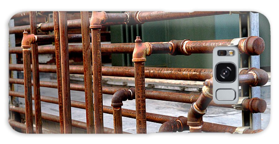 Gas Pipelines Galaxy Case featuring the photograph Gas Pipes and Fittings by Kae Cheatham