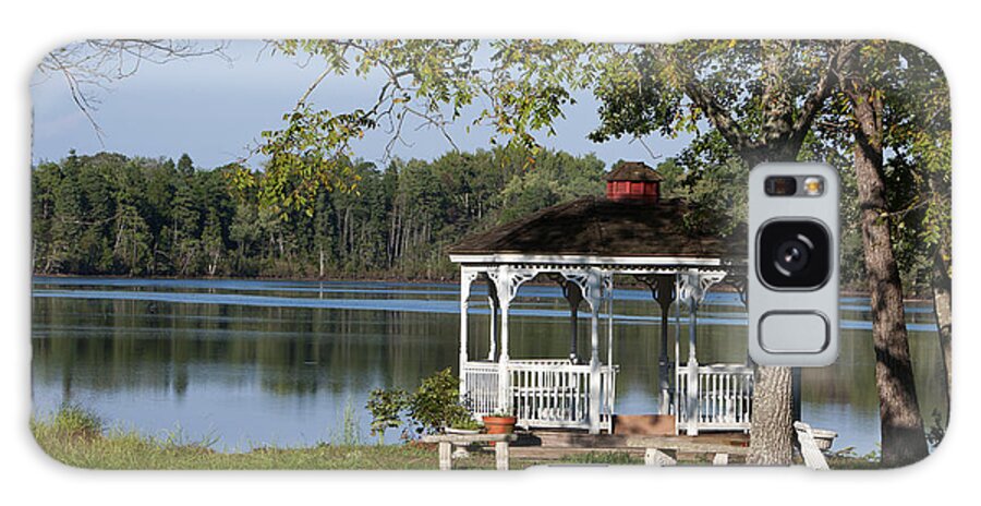 Day Galaxy Case featuring the photograph Gazebo next to a lake in New Jersey by Anthony Totah