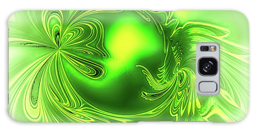 Edelstein Galaxy Case featuring the digital art Gemstone Green Tourmaline by Eva-Maria Di Bella