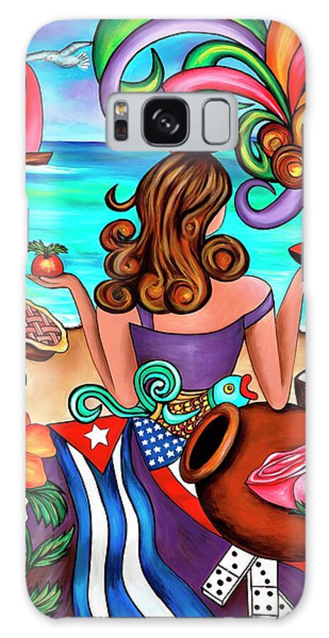 Cuba Galaxy Case featuring the painting Generation Spanglish by Annie Maxwell