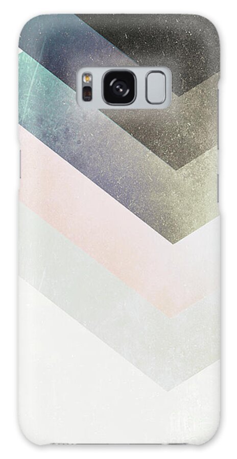 Geometric Galaxy S8 Case featuring the mixed media Geometric Layers by Emanuela Carratoni