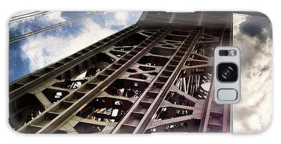 Gw Bridge Galaxy Case featuring the photograph George Washington Bridge From Below by William North