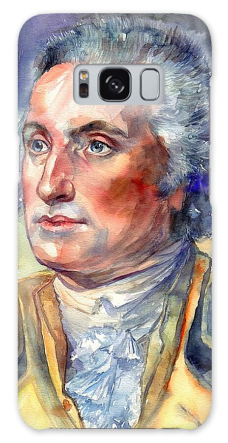 George Galaxy Case featuring the painting George Washington portrait by Suzann Sines