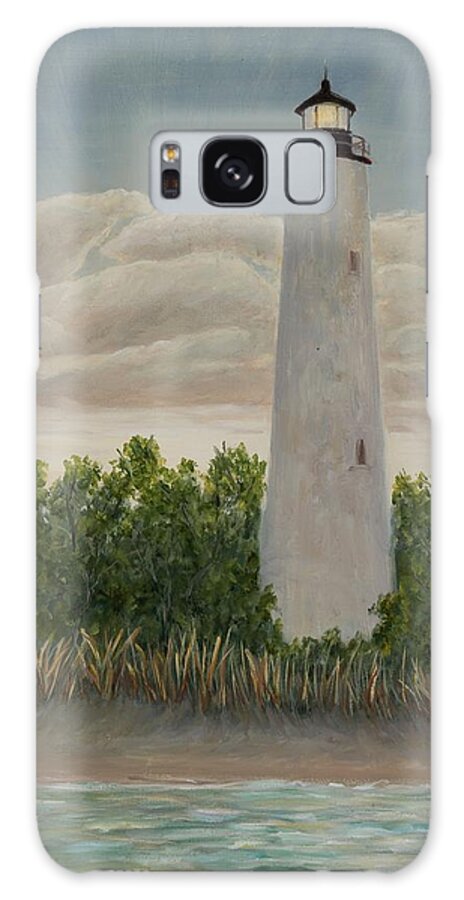 Lighthouse In South Carolina Galaxy Case featuring the painting Georgetown Lighthouse by Audrey McLeod