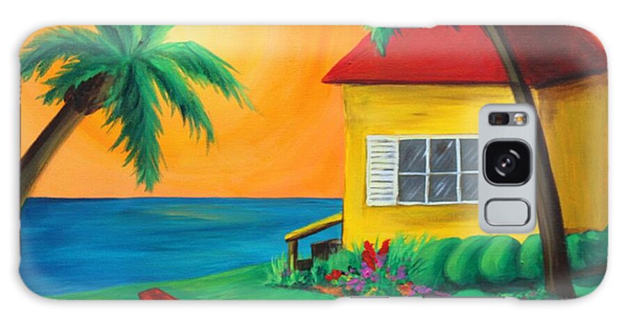 Beach House Galaxy Case featuring the painting Getaway by Kelly Simpson Hagen