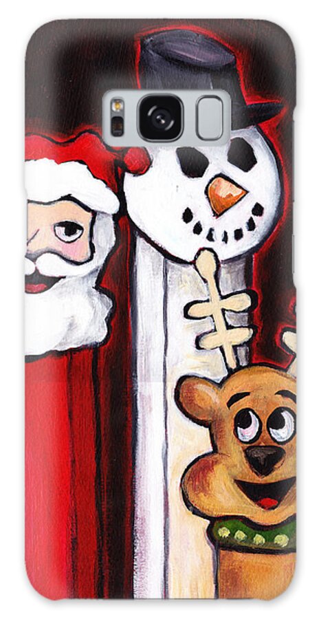 Pez Galaxy Case featuring the painting Ghosts of Christmas PEZ by Robin Wiesneth