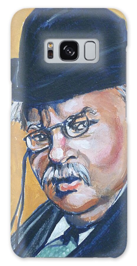 Gkc Galaxy Case featuring the painting Gilbert Keith G.K. Chesterton by Bryan Bustard