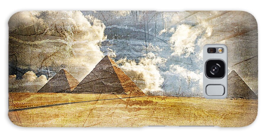 Dramatic Galaxy Case featuring the photograph Giza Pyramids by Sophie McAulay