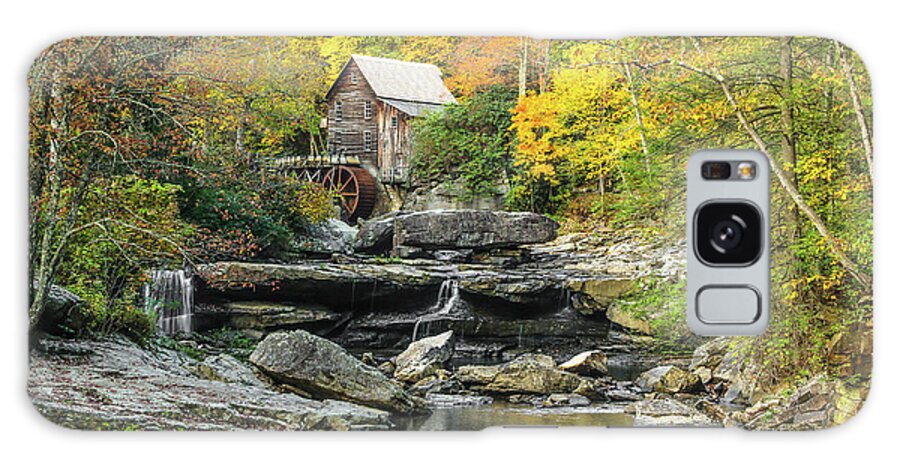Glade Creek Galaxy Case featuring the photograph Glade Creek Grist Mill #1 by Tom and Pat Cory