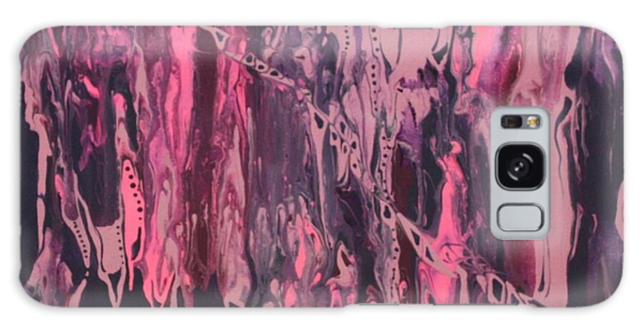Abstract Galaxy Case featuring the painting Glamour Puss by Pat Purdy