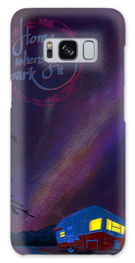 Shasta Galaxy Case featuring the painting Glamping under the stars by Sassan Filsoof