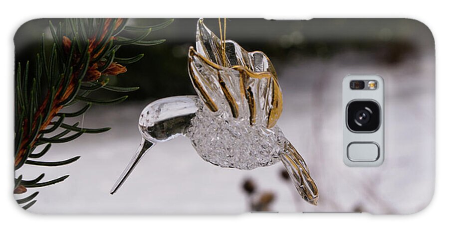 Christmas Ornament Galaxy Case featuring the photograph Glass Ornament in the Snow by Kevin Gladwell