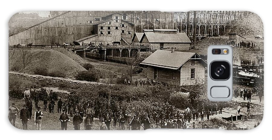 Glen Lyon Galaxy Case featuring the photograph Glen Lyon PA Susquehanna Coal Co Breaker late 1800s by Arthur Miller