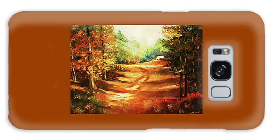 Trees Galaxy Case featuring the painting Glory Road in Autumn by Al Brown
