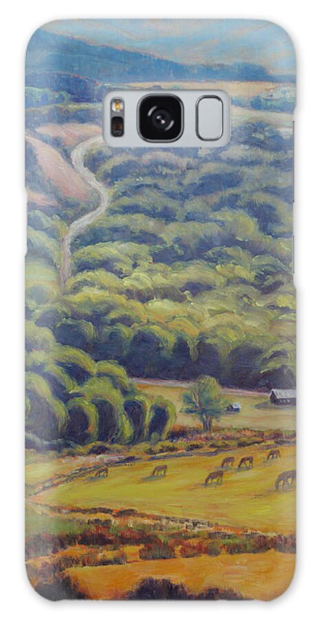 Oil On Panel Galaxy Case featuring the painting Glow of the Rising Sun by Gina Grundemann