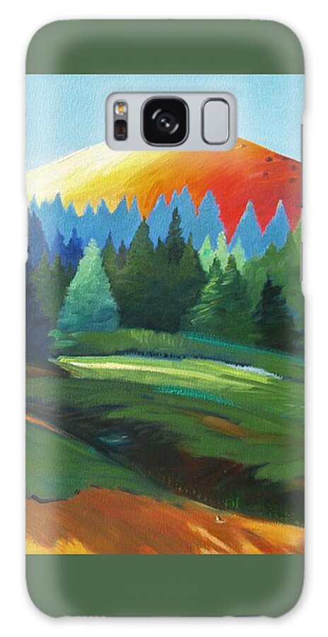 Windy Hill Galaxy Case featuring the painting Glowing Hill by Gary Coleman