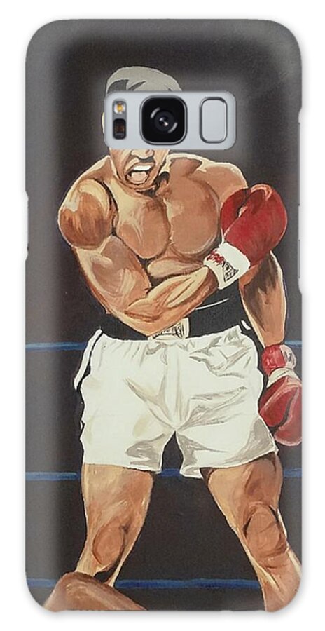Muhammad Ali Galaxy Case featuring the painting G.o.a.t. by Autumn Leaves Art