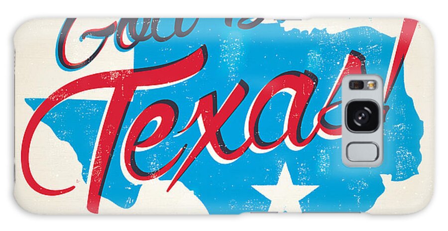 #faatoppicks Galaxy Case featuring the digital art God Bless Texas by Jim Zahniser