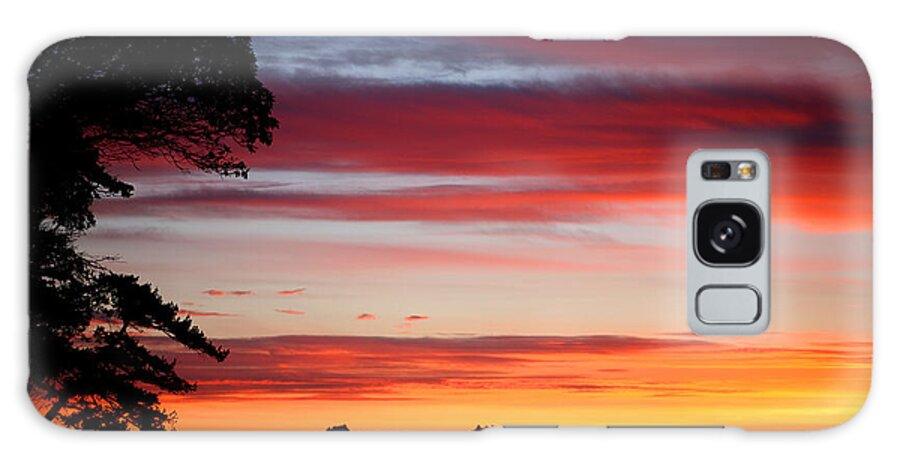 Sunrise Galaxy Case featuring the photograph Red Sky at Morning #2 by Mary Gaines