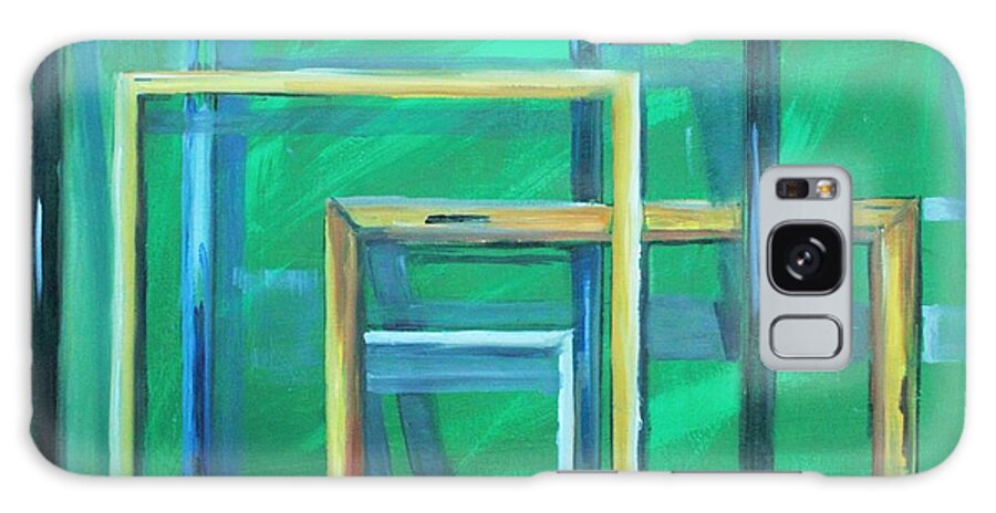 Frames Galaxy Case featuring the painting Gold and Green by Christel Roelandt
