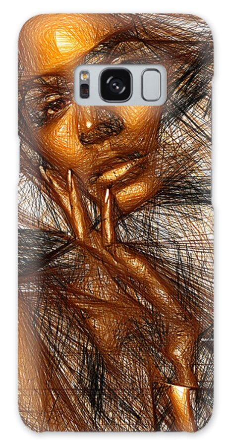 Rafael Salazar Galaxy Case featuring the digital art Gold Fingers by Rafael Salazar