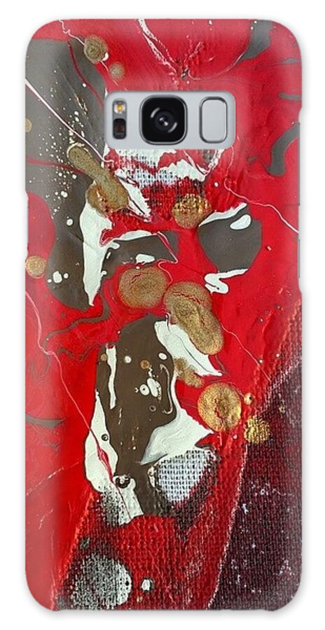 Abstract Galaxy S8 Case featuring the painting gold inhaling Jaffar by Gyula Julian Lovas