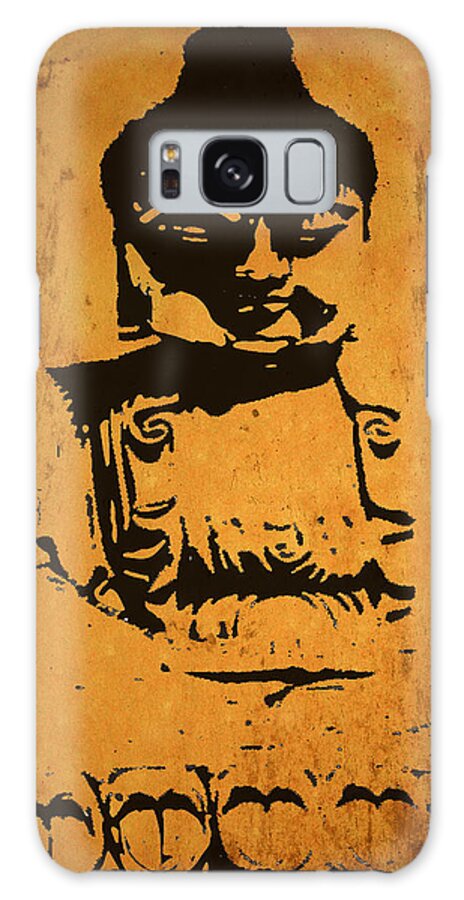 Abstract Galaxy Case featuring the digital art Golden Buddha by Kandy Hurley